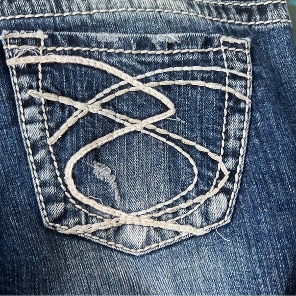 Y2K Silver Jeans Frances Bootcut Distressed Size 28 - Picture 8 of 15